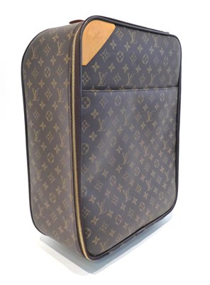 Lot 2289 - Louis Vuitton Pegase 45 Trolley Flight Case, in monogrammed leather with tan leather handle and...