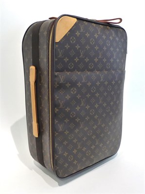 Lot 2290 - Louis Vuitton Pegase 55 Trolley Case, in monogrammed leather with tan leather handle and...