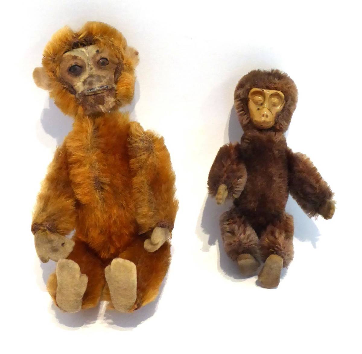 Lot 2002 - Early 20th Century Schuco Monkey Scent Bottle, in light brown plush, 12cm; Another Similar and...