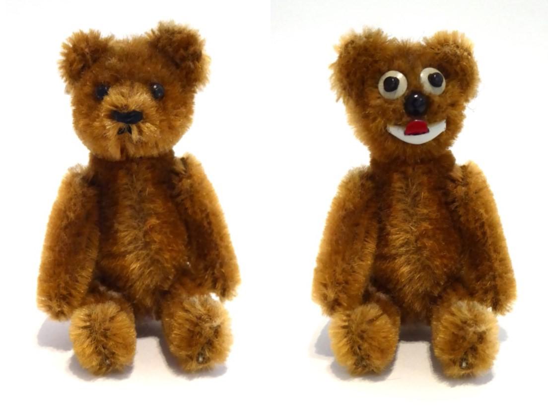 Lot 2004 - Early 20th Century Schuco Janus Revolving Double Faced Head Bear, in brown plush, 9cm