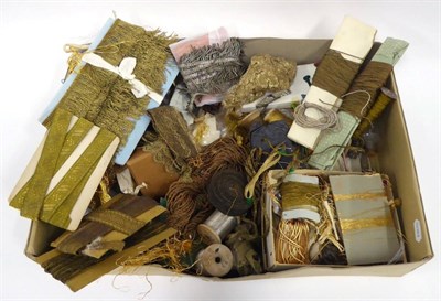 Lot 2030 - Assorted Early 20th Century Haberdashery, including reels and lengths of silvered and gold threads