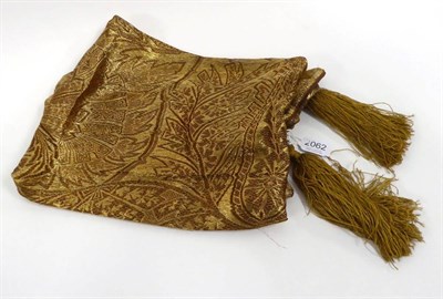Lot 2062 - Circa 1920s Gilt and Bronzed Metallic Shawl, of Egyptian influence, with two fringed tassels