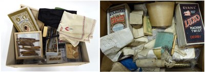 Lot 2072 - Assorted Haberdashery and Accessories, including cotton thread boxes, needles cases in original...