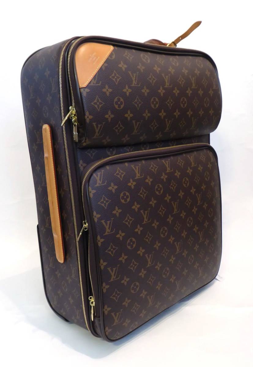 Lot 2124 - Louis Vuitton Monogram 'Pegase' Cabin Bag/Flight Trolley Case, with attached luggage tag...