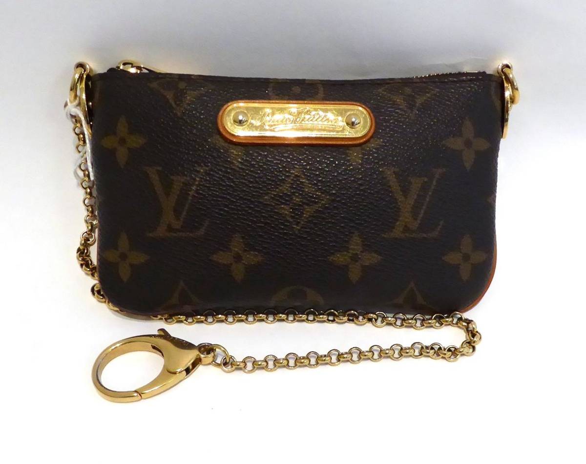 Lot 2128 - Louis Vuitton Monogram Coin Purse, on gilt metal chain and bag clip, 15cm by 9cm, with dust bag