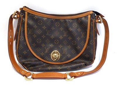 Lot 2140 - Louis Vuitton Monogram Saddle Bag, with tan trim, 36cm by 26cm by 7.5cm