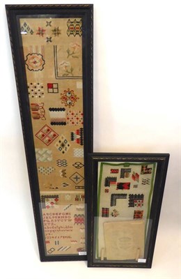 Lot 2231 - Two Victorian Student's Samplers, displaying examples of stitches and crafts, in glazed frames;...