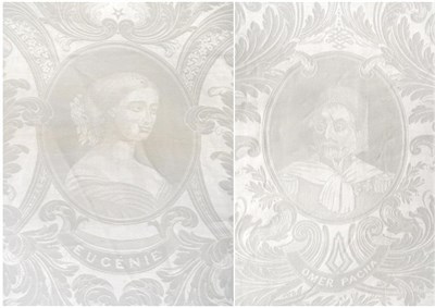 Lot 2019 - Circa 1857 'Crimean Hero' Banqueting Cloth, a linen damask cloth woven to commemorate victory...