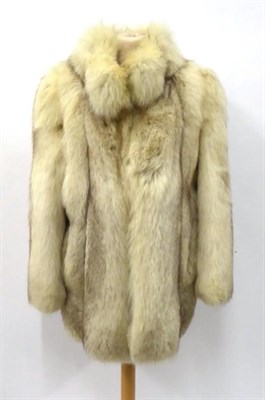 Lot 2131 - A Silver Fox Jacket, with long sleeves; Mitzi Lorenz silver fox fur hat, another in cream by...