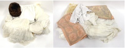 Lot 2179 - Assorted Early 20th Century White Cotton Undergarments, including bloomers, night dresses,...