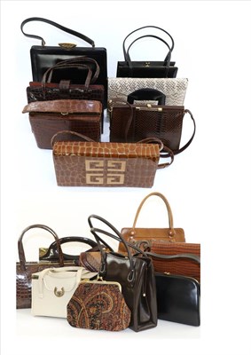 Lot 2180 - Quantity of Assorted Mainly Modern Leather and Other Handbags, including a snakeskin and black...