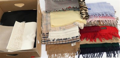 Lot 2181 - A Large Quantity of Assorted Scarves, including silk and polyester examples, wool, cashmere and...