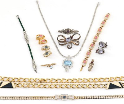 Lot 2188 - A Collection of Designer and Other Costume Jewellery, including, A Nina Ricci Blue and White...