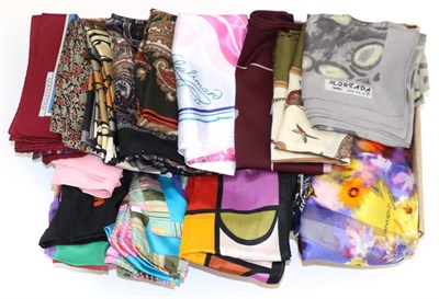 Lot 2234 - Assorted Silk, Polyester and Other Scarves, including Jacqmar, Hobbs, Jane Shilton, Eastex, Liz...