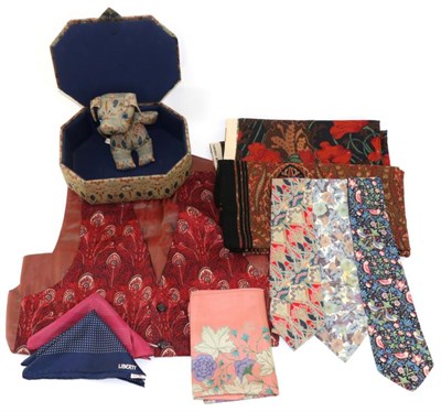 Lot 2241 - Assorted Liberty of London Items, including printed catalogues, visitors book, fabric mounted...