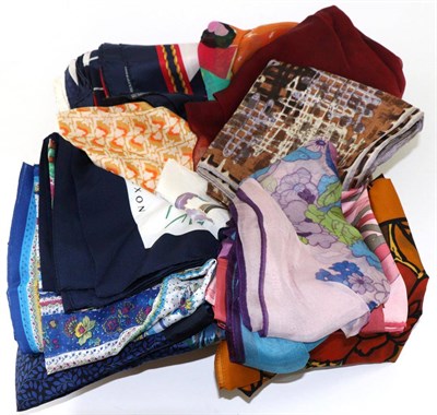 Lot 2243 - Thirty Five Assorted Modern Mainly Silk Scarves, including Baccarat, Louis Feraud, Laura...