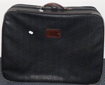 Lot 2260 - Mulberry Scotch Grain Leather Suitcase, with brown leather trim and plaid interior, housing a...