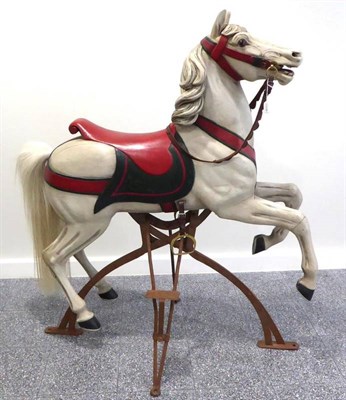 Lot 2006 - Early 20th Century German Carousel Horse, Attributed to Friedrich Heyn, carved and grey painted...