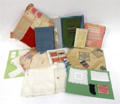 Lot 2032 - Quantity of Late 19th to Early 20th Century School Sewing and Embroidery Samples, including a...