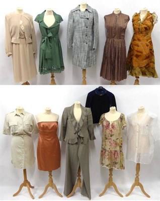 Lot 2133 - Ladies Assorted 20th/21st Century Designer Clothing, comprising a Prada brown and pink checked...