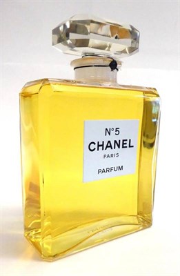 Lot 2152 - Large Glass Shop Counter Advertising Display Bottle and Stopper of Chanel No. 5, 27cm by 18cm...