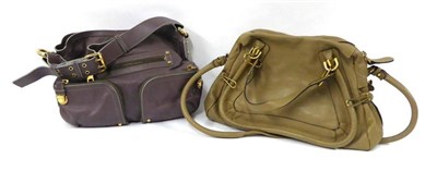 Lot 2170 - Marc Jacobs Purple Leather Handbag, with gilt metal fastenings, 35cm by 29cm, with dust bag;...