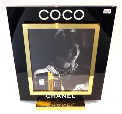 Lot 2271 - Coco Chanel Illuminated Advertising Counter Top Sign, 64cm by 55.5cm
