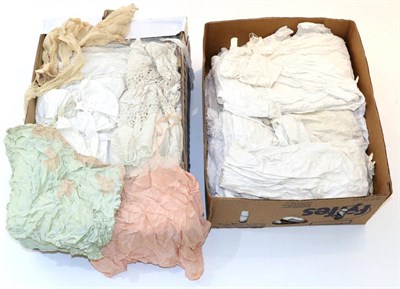 Lot 2068 - Assorted 19th Century and Later Mainly White Cotton Baby Gowns, with lace insertions,...