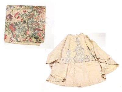 Lot 2074 - Floral Printed Silk Taffeta Cushion Cover, with handwritten note from Henley Hall, Ludlow proposing