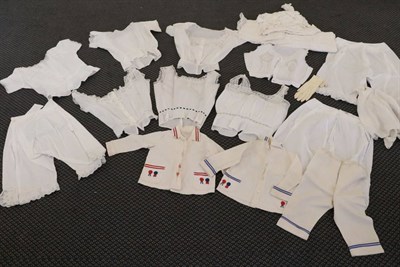 Lot 2083 - Assorted White Cotton Edwardian Costume and Underwear, including seven cotton and lace...