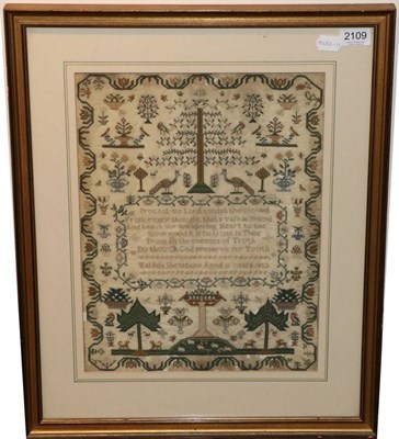 Lot 2109 - An Early 19th Century Sampler Worked by Matilda Shenstone, Aged 11 years, Dated 1832, finely worked