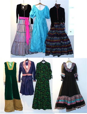 Lot 2140 - Assorted Circa 1970s Regamus London Evening Wear, including a full length dress, with black...