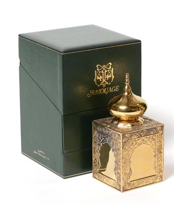 Lot 2173 - Amouage Silver Gilt Atomiser with Domed Cover, comprising a rectangular case with embossed...