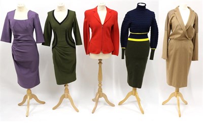 Lot 2181 - Group of Ladies Assorted Designer Clothing, comprising MaxMara camel hair wrap style dress,...