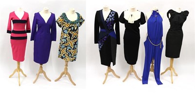 Lot 2183 - Group of Ladies Assorted Designer Clothing, comprising Moschino black wool midi dress, with...