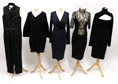 Lot 2185 - Group of Ladies Assorted Designer Clothing, comprising Dolce & Gabbana black ribbed evening...