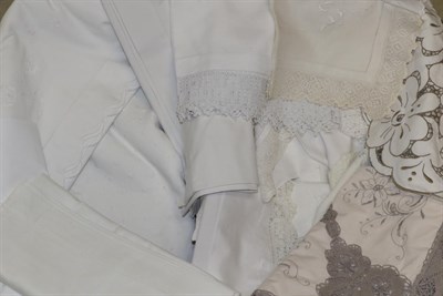 Lot 2031 - Assorted White Cotton and Bed and Table Linen, some with embroidered detailing and crochet...