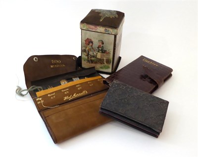 Lot 2057 - Assorted Needle Cases, comprising a Late 19th Century Card Example with Folding Sides, mounted with