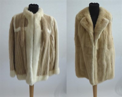 Lot 2142 - Koe Bel Furs Southport Pastel and White Mink Trimmed Jacket and a Hutcheson Furs and Fashions...