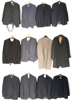 Lot 2149 - Circa 1950s and 1960s Mainly Blue Wool Gents' Suits, including two and three piece examples, labels