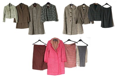 Lot 2155 - Circa 1960s and Later Ladies' Wool Suits and Jackets, comprising Windsmoor brown and cream wool...