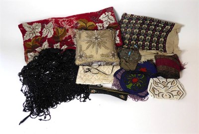 Lot 2185 - A Collection of Late 19th Century/Early 20th Century Beadwork, including a pin cushion with...