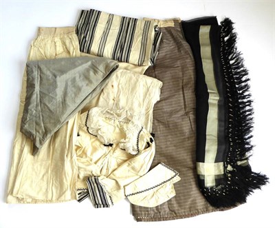 Lot 2214 - Assorted 19th Century and Later Quaker Costume, including an eau de nil silk shawl of...