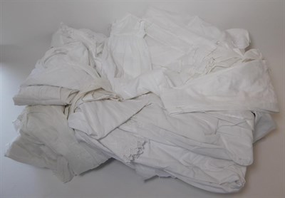 Lot 2216 - Assorted 19th Century and Later Baby Night Gowns, robes, under dresses etc (one box)