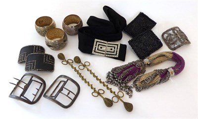 Lot 2241 - Pair of Early 19th Century Steel Buckles, with reeded decoration, two pairs of shoe buckles and...