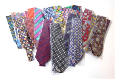 Lot 2255 - Thirty Gents' Designer Silk Ties, in flamboyant colours and designs, including brands such as...