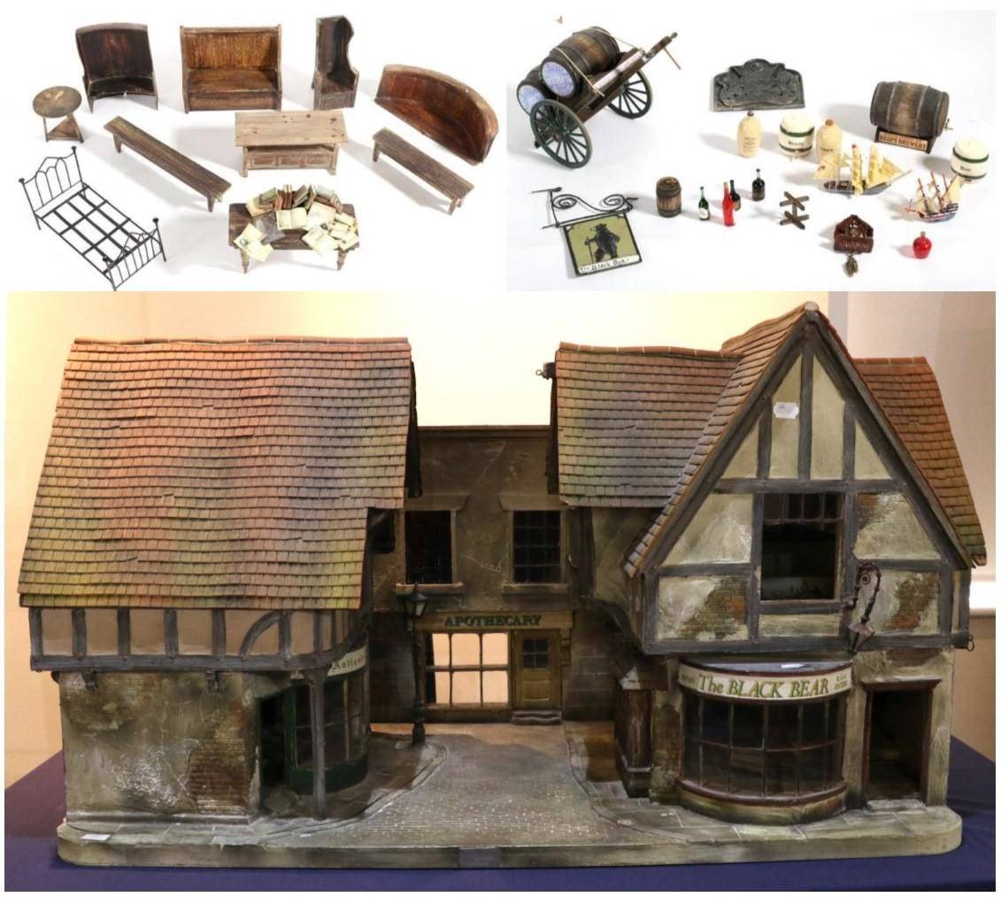 Lot 2008 - A Vic Newey of Worcestershire, Tudor Style Modern Group of Three Buildings, comprising Antiques...