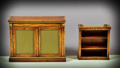 Lot 2029 - Tarbena Miniatures Regency Style Painted Dwarf Open Bookcase, with two removable shelves, 7cm...