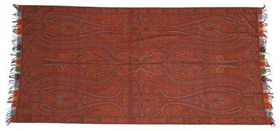 Lot 2047 - A 19th Century Scottish Shawl, finely woven overall with an elaborate scrolling design in muted...