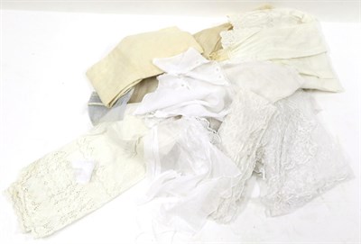 Lot 2087 - Assorted Costume Accessories, including cream silk camiknickers with lace insertions; white...